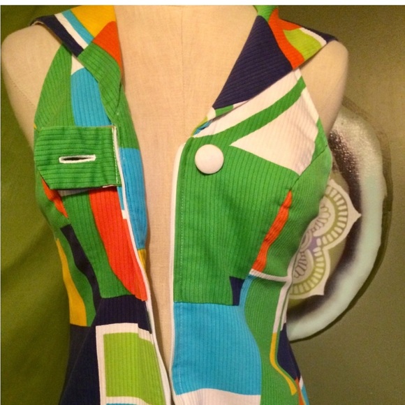 vintage 60s Mondrian-inspired dress - Picture 6 of 8